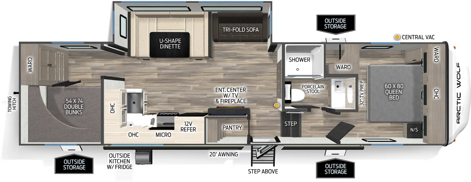 Arctic Wolf 287BH Floorplan